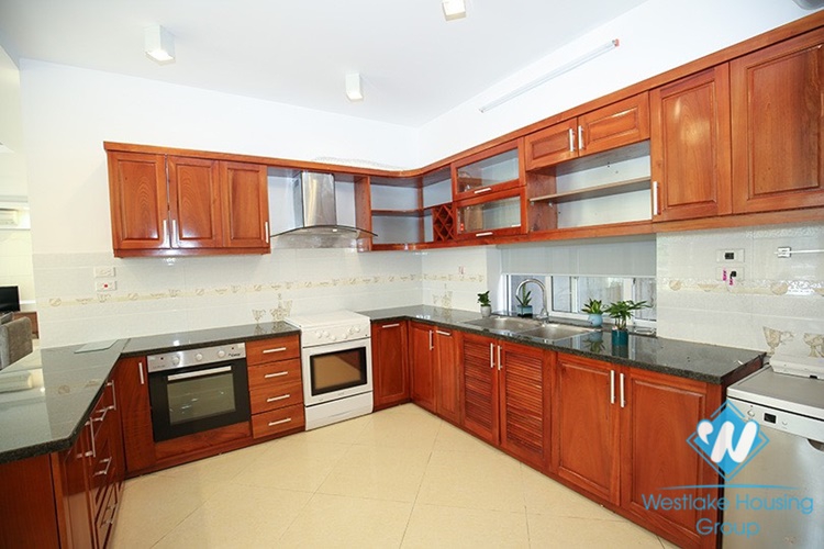 Gorgeous house with front yard and top terrace and lake view for rent in Tay Ho, Hanoi